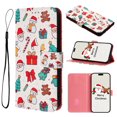thumbnail image 1 of Allytechgroup Credit Card Slot Merry Christmas Series PU Leather Hard Shell Flip Protective Case Cover Cell Phone Case for Apple iPhone 17 Pro, 1 of 8