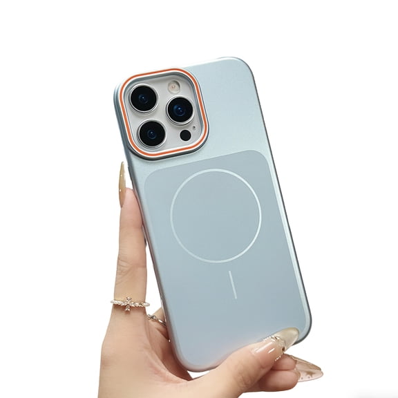 Allytechgroup Metallic Phone Case for Apple iPhone 15 Pro Max, Compatible with Magsafe Shock-Abosorbent Slim Cover Protective for Women Men