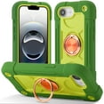 thumbnail image 1 of Allytechgroup Military-Grade Phone Case for Apple iPhone 16e, Heavy Duty iPhone 16e Cover with 360° Ring Kickstand, Shockproof TPU+PC Bumper, Raised Edges, Drop Protection, Avocado, 1 of 5