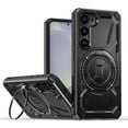 thumbnail image 1 of Allytechgroup Military Grade Shockproof Case for Samsung Galaxy S24 Plus, Compatible with Magsafe Rotating Stand Bumper Wireless Charging Magnetic Phone Case for Women Men, Black, 1 of 6