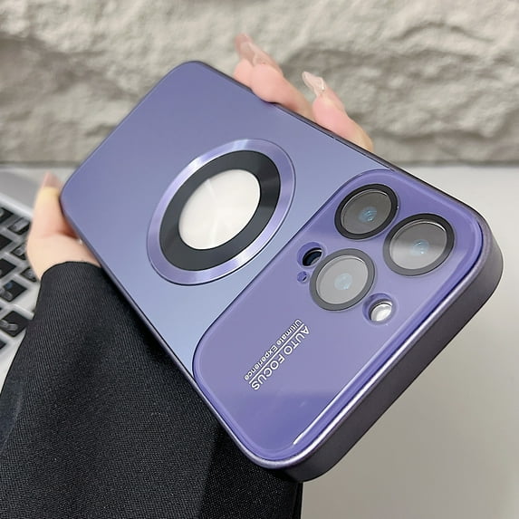 Allytechgroup Military-Grade Shockproof Phone Case for Apple iPhone 13 Pro,MagSafe-Compatible iPhone 13 Pro Cover with Magnetic Back & Camera Lens Protector Bumper Rugged Case for Women Men,Darkpurple