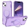 thumbnail image 1 of Allytechgroup Military-Grade Shockproof iPhone 14 Plus Case, MagSafe-Compatible Apple iPhone 14 Plus Cover with Magnetic Back Cover & Built-in Ring Holder Kickstand for Car Mount Case,Purple, 1 of 7
