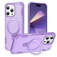 thumbnail image 1 of Allytechgroup Military-Grade Shockproof iPhone 16 Pro Max Case, MagSafe-Compatible Apple iPhone 16 Pro Max Cover with Magnetic Back Cover & Built-in Ring Holder Kickstand for Car Mount Case,Purple, 1 of 7