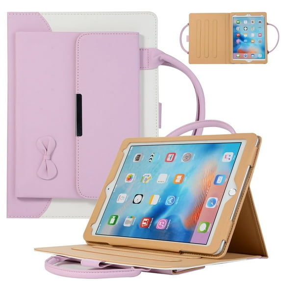 Allytechgroup Modern Tablet Case for Apple iPad Air 11 inch M3 M2 2025 2024, Stylish Hand Bag Design with Auto Sleep/Wake Function, Multi Angle Viewing Kickstand Shockproof Protective, Pink