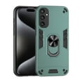 thumbnail image 1 of Allytechgroup Slim Fit Samsung Galaxy S24 Plus Case Cover, Shockproof Bumper with Ring Holder Stand, Compatible with Car Mount, Darkgreen, 1 of 7