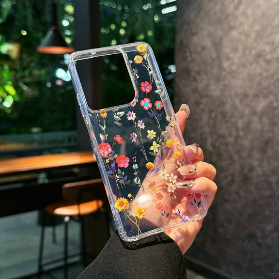 Allytechgroup Moto G 5G 2025 Case Clear, Fashion Flowers Design Slim Shell Back Cover Shockproof Anti-Scratch Bumper Luxury Phone Case for Motorola Moto G 5G 2025