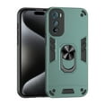 thumbnail image 1 of Allytechgroup Moto G Play 2024 Case, Rugged Hybrid Bumper Ring Holder Shockproof Compatible with Car Mount Anti-Scratch Phone Case for Motorola Moto G Play 2024, Darkgreen, 1 of 7