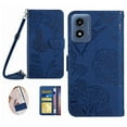 thumbnail image 1 of Allytechgroup for Moto G Play 4G (2024) Case with Lanyard, Crossbody Shoulder Strap Hand Wrist Cards Holder Stand Flip Cover with Mangetic Closure Shockproof Back Cover for Women Girls, Blue, 1 of 10