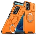 thumbnail image 1 of Allytechgroup for Moto G Play 4G 2024 Case, Military Grade Shockproof Bumper Rugged Rotating Stand Ring Holder Anti-Scratch Magnetic Cover Compatible with Car Mount Case, Orange, 1 of 10
