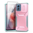 thumbnail image 1 of Allytechgroup Moto G Play 4G 2024 Case with Screen Protector, Sliding Lens Protector Shockproof Bumper Rugged Hybrid Back Cover Shell for Motorola Moto G Play 4G 2024, Rosegold, 1 of 6