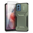 thumbnail image 1 of Allytechgroup Moto G Play 4G 2024 Case with Screen Protector, Sliding Lens Protector Shockproof Bumper Rugged Hybrid Back Cover Shell for Motorola Moto G Play 4G 2024, Darkgreen, 1 of 6