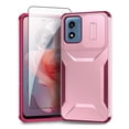 thumbnail image 1 of Allytechgroup Moto G Play 4G 2024 Case with Screen Protector, Sliding Lens Protector Shockproof Bumper Rugged Hybrid Back Cover Shell for Motorola Moto G Play 4G 2024, Pink, 1 of 6
