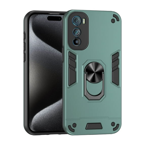 Allytechgroup Moto G Power 5G 2022 Case, Rugged Hybrid Bumper Ring Holder Shockproof Compatible with Car Mount Anti-Scratch Phone Case for Motorola Moto G Power 5G 2022, Darkgreen