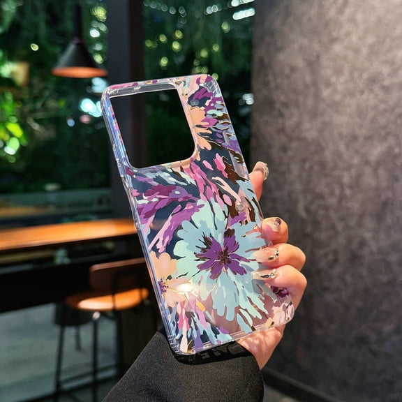 Allytechgroup Moto G Power 5G 2024 Case Clear, Fashion Flowers Design Slim Shell Back Cover Shockproof Anti-Scratch Bumper Luxury Phone Case for Motorola Moto G Power 5G 2024
