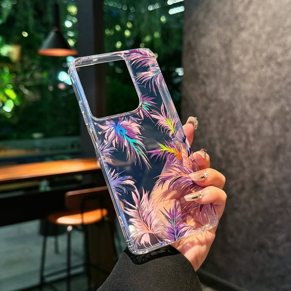 Allytechgroup Moto G Power 5G 2024 Case Clear, Fashion Flowers Design Slim Shell Back Cover Shockproof Anti-Scratch Bumper Luxury Phone Case for Motorola Moto G Power 5G 2024