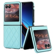 Allytechgroup Moto Razr 2024 Case, Slim Fit Premium PU Leather Stylish Protective Shockproof Fashionable Phone Cases Cover for Motorola Moto Razr 2024,Blue