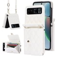 thumbnail image 1 of Allytechgroup Moto Razr 2024 Wallet Case with Shoulder Strap, Premium PU Leather Multiple Cards Slots Protective Shockproof Portable Phone Case Cover for Motorola Moto Razr 2024, White, 1 of 8
