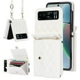 thumbnail image 1 of Allytechgroup Moto Razr 2025 Wallet Case with Shoulder Strap, Premium PU Leather Multiple Cards Slots Protective Shockproof Portable Phone Case Cover for Motorola Moto Razr 2025, White, 1 of 8