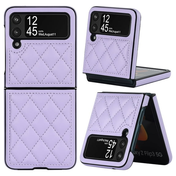 Allytechgroup Moto Razr 40 2023 Case, Slim Fit Premium PU Leather Stylish Protective Shockproof Fashionable Phone Cases Cover for Motorola Moto Razr 40,Purple
