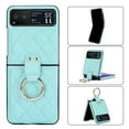 thumbnail image 1 of Allytechgroup Moto Razr 40 Case with Ring Holder Stand, Premium PU Leather Stylish Shockproof Anti-Scratch Portable Phone Case Cover for Motorola Moto Razr 40, Green, 1 of 6