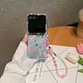 thumbnail image 1 of Allytechgroup Moto Razr 40 Ultra Case with Hand Strap, Slim Flexible TPU Clear Back Cover with Stylish Flower Pattern Scratch-Proof Drop Protection Phone Case for Motorola Razr 40 Ultra, 1 of 7