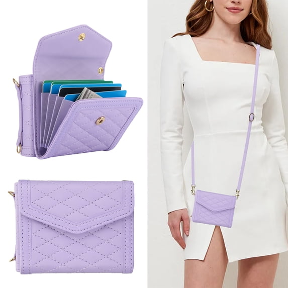 Allytechgroup Moto Razr 50/60 Wallet Case for Girls Women, PU Leather Crossbody Strap Cards Slots Shockproof Protective S Pen Holder Mini Carrying Bag Case for Motorola Razr 2025/2024, Lightpurple