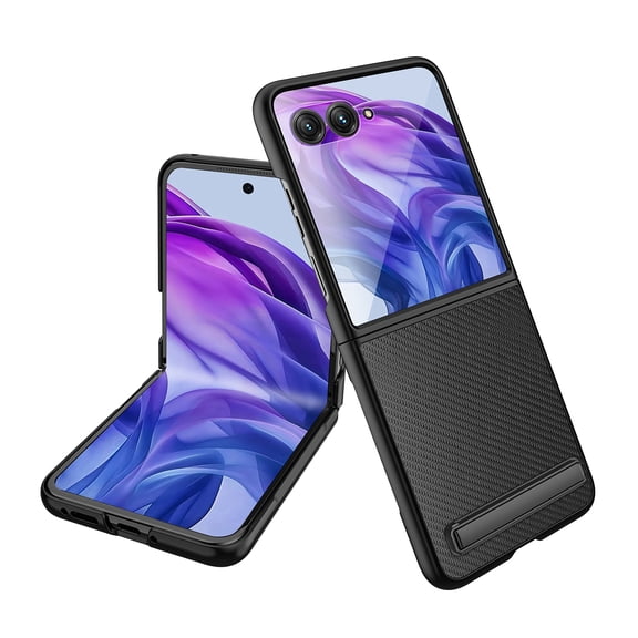 Allytechgroup for Moto Razr 60ultra/Razr Ultra 2025 Case with Screen Protector, Invisible Stand Magnetic Back Cover Compatible with Mag-safe Shockproof Anti-Scratch Bumper Rugged Phone Case, A