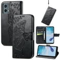 thumbnail image 1 of Allytechgroup for Motorola Edge (2025) Flip Wallet Case, Luxury PU Leather [Butterfly & Flower Embossed] Built-in Card Slots & Cash Pocket, Shockproof Wrist Strap Case for Women Men, Black, 1 of 6