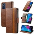 thumbnail image 1 of Allytechgroup Motorola Edge 2025 Wallet Case, RFID Blocking Cards Holder Vintage PU Leather Folio Flip Stand Shockproof Magnetic Closure Wallet Case for Moto Edge 2025, Darkbrown, 1 of 10