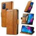 thumbnail image 1 of Allytechgroup Motorola Edge 2025 Wallet Case, RFID Blocking Cards Holder Vintage PU Leather Folio Flip Stand Shockproof Magnetic Closure Wallet Case for Moto Edge 2025, Lightbrown, 1 of 10