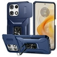 thumbnail image 1 of Allytechgroup for Motorola Moto G Stylus 5G 2025 Case, Sliding Camera Lens Cover Military Grade Protection Stand Bracket Bumper Rugged TPU PC Phone Case for Motorola G Stylus 5G (2025), Blue, 1 of 8