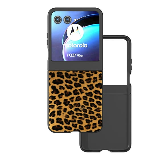 Allytechgroup Motorola Razr 2025 Ultra Case, Leopard Print Series Slim Fit Shockproof Rugged Drop Protection Hybrid Stylish Case Cover for Motorola Razr 2025 Ultra/ Razr 60 Ultra,Gold