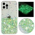 thumbnail image 1 of Allytechgroup Noctiluncent Fluorescent Luminous Phone Case for iPhone 11 Pro, Bling Glow in The Dark Soft TPU Cover for Women Girls, Shockproof Protective Case, Green, 1 of 8