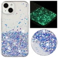 thumbnail image 1 of Allytechgroup Noctiluncent Fluorescent Luminous Phone Case for iPhone 14, Bling Glow in The Dark Soft TPU Cover for Women Girls, Shockproof Protective Case, Purple, 1 of 7