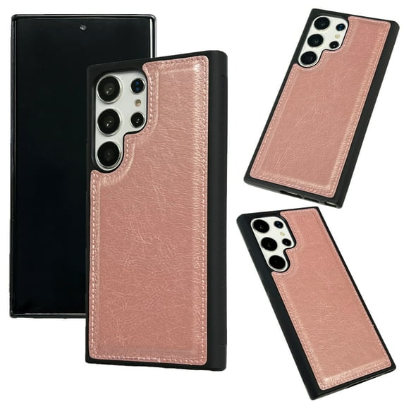 Allytechgroup PU Leather Phone Case for Samsung Galaxy A26 5G, Slim Fit Anti-Scratch Shockproof Protective Galaxy A26 5G Cover with TPU Frame Classic Galaxy A26 5G Case for Women Men, Rosegold