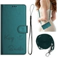 thumbnail image 1 of Allytechgroup PU Leather Wallet Case for Apple iPhone 13, Slim Folio Cover with Magnetic Closure RFID Blocking 3 Card Slots & Cash Pocket Protective Shockproof Flip Stand Case, Darkgreen, 1 of 10