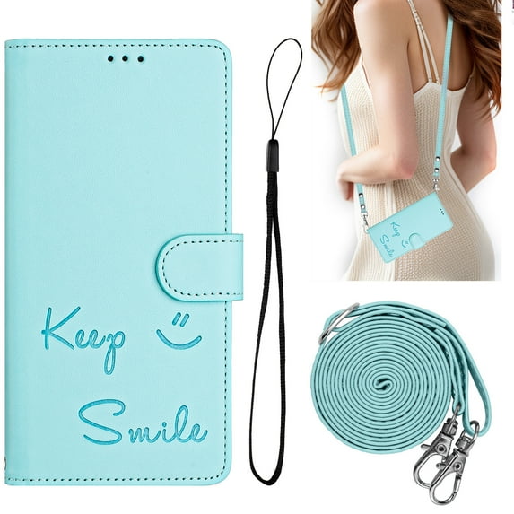 Allytechgroup PU Leather Wallet Case for Apple iPhone 16 Plus, Slim Folio Cover with Magnetic Closure RFID Blocking 3 Card Slots & Cash Pocket Protective Shockproof Flip Stand Case, Mint