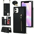 thumbnail image 1 of Allytechgroup PU Leather Wallet Case for iPhone 15 Pro, Flip Folding Case with RFID Blocking Card Slots Zipper Pocket Kickstand Detachable Handstrap Magnetic Shockproof Purse Case, Black, 1 of 8