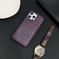 thumbnail image 1 of Allytechgroup PU Leather Wallet Phone Case for iPhone 13, RFID Blocking Case with Credit Card Slot Military Grade Drop Protection Shockproof Bumper for Apple iPhone 13, Darkpurple, 1 of 10