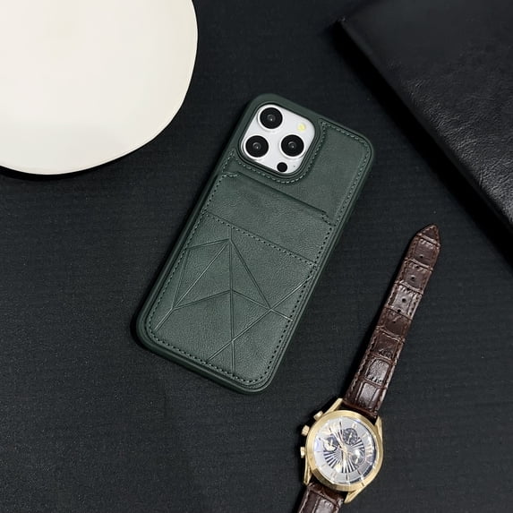 Allytechgroup PU Leather Wallet Phone Case for iPhone 13, RFID Blocking Case with Credit Card Slot Military Grade Drop Protection Shockproof Bumper for Apple iPhone 13, Darkgreen