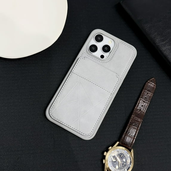 Allytechgroup PU Leather Wallet Phone Case for iPhone 16 Pro, RFID Blocking Case with Credit Card Slot Military Grade Drop Protection Shockproof Bumper for Apple iPhone 16 Pro, White