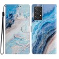 thumbnail image 1 of Allytechgroup Pattern Wallet Flip Case for Samsung Galaxy A53 5G, Premium PU Leather Kickstand Card Slots Cover Case with Wrist Strap Magnetic Clasp Shockproof Anti-Scratch Case, Blue Marble, 1 of 8