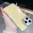 thumbnail image 1 of Allytechgroup Phone Case for Apple iPhone 15 Pro, Glitter iPhone 15 Pro Cover with Rhinestone, Full Protection, Soft TPU Frame Fashionable & Shockproof iPhone 15 Pro Case, Yellow, 1 of 7