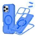 thumbnail image 1 of Allytechgroup Phone Case for Apple iPhone 15 Pro Max, Shockproof iPhone 15 Pro Max Case with Translucent Back Cover, Compatible with MagSafe, Matte TPU + PC iPhone 15 Pro Max Cover, Blue, 1 of 5