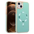thumbnail image 1 of Allytechgroup Phone Case for Apple iPhone 15, Slim Fit Magnetic Back Cover Compatible with Mag-Safe Shockproof & Anti-Scratch iPhone 15 Case Cover for Women Men,Green, 1 of 7