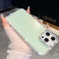 thumbnail image 1 of Allytechgroup Phone Case for Apple iPhone 16, Glitter iPhone 16 Cover with Rhinestone, Full Protection, Soft TPU Frame Fashionable & Shockproof iPhone 16 Case, Mint, 1 of 7