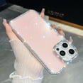 thumbnail image 1 of Allytechgroup Phone Case for Apple iPhone 16e, Glitter iPhone 16e Cover with Rhinestone, Full Protection, Soft TPU Frame Fashionable & Shockproof iPhone 16e Case, Pink, 1 of 7