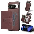 thumbnail image 1 of Allytechgroup Phone Case for Google Pixel 9 / 9 Pro, 2 in 1 Wallet Google Pixel 9 / 9 Pro Case with Card Holder, Magnetic Back Cover Compatible with MagSafe & Car Mount Shockproof Cover,Winered, 1 of 8