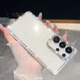 thumbnail image 1 of Allytechgroup Phone Case for Samsung Galaxy A15, Glitter Samsung Galaxy A15 Cover with Rhinestone, Full Protection, Soft TPU Frame Fashionable & Shockproof Samsung Galaxy A15 Case, White, 1 of 8