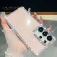 thumbnail image 1 of Allytechgroup Phone Case for Samsung Galaxy A35, Glitter Samsung Galaxy A35 Cover with Rhinestone, Full Protection, Soft TPU Frame Fashionable & Shockproof Samsung Galaxy A35 Case, Pink, 1 of 8